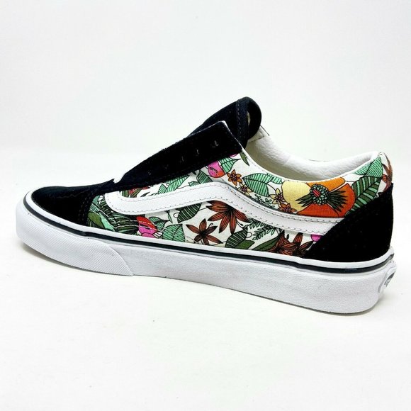 Vans Old Skool (Multi Tropical) Black True White Floral Womens Casual Shoes - Picture 3 of 5